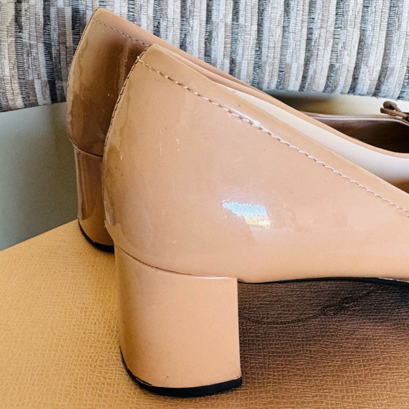 women's prada logo cream saffiano leather cap toe 37.5 - Picture 14 of 16